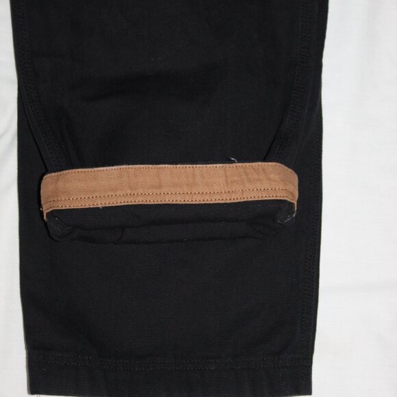 Duluth Trading Co Relaxed Fit Black Cotton Canvas Cargo Work Pants Men's 37"x28" - Picture 5 of 9